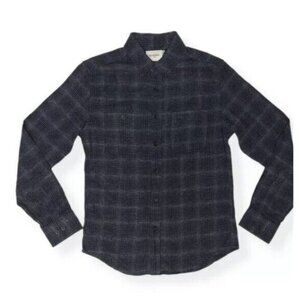 Goodfellow & Co Standard Fit Long Sleeve Flannel Button-Down Shirt Blue Men's M